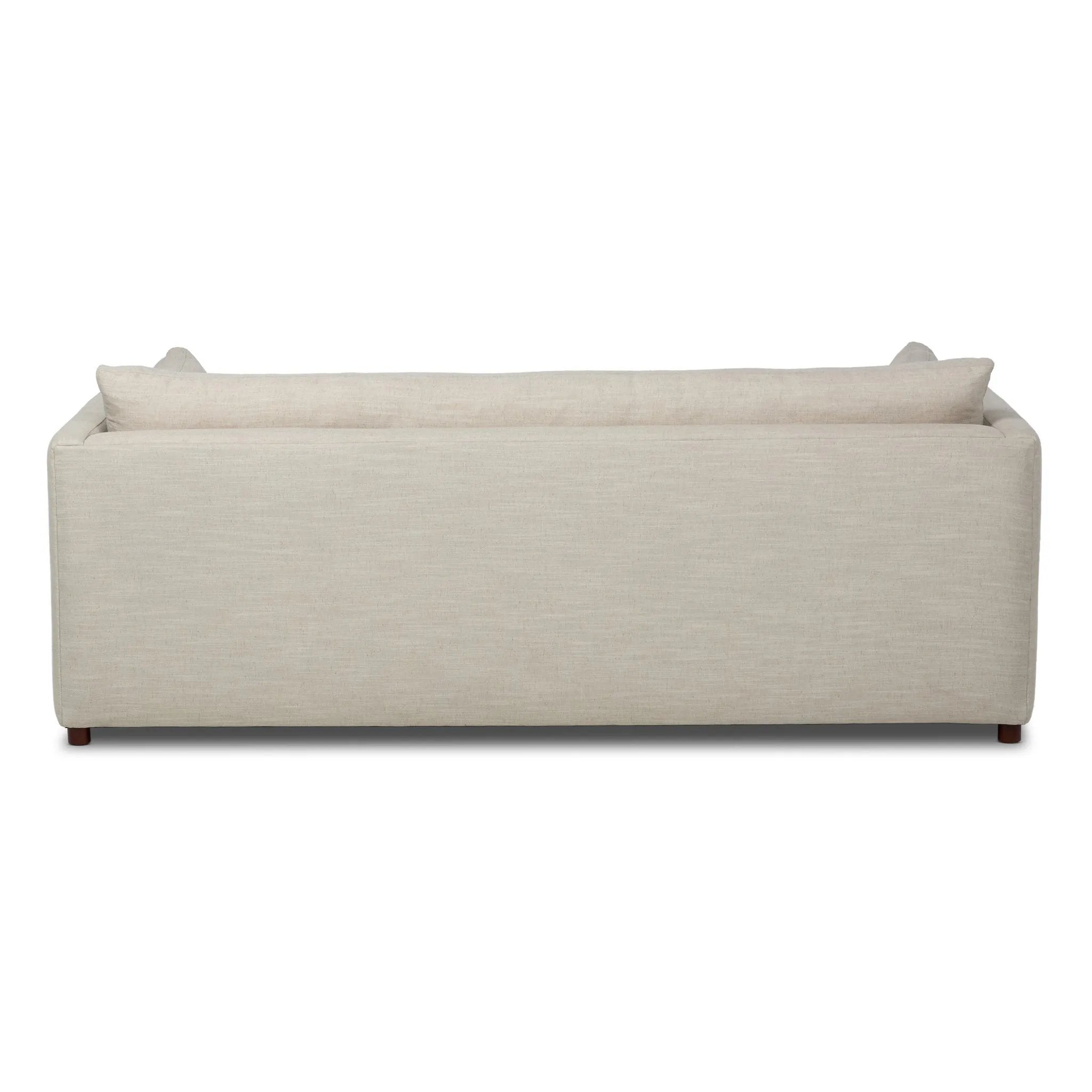 Featuring Lincoln Savoy Parchment Sofa by Four Hands at Amethyst Home. With its sleek profile and clean lines, this sofa is designed for effortless comfort and everyday lounging. Thin track arms and loose arm pillows bring a tailored, modern feel, while supportive cushions and S-spring suspension ensure it’s as inviting as it is versatile.Overall Dimensions: 8. Amethyst Home provides interior design, new home construction design consulting, vintage area rugs, and lighting in the Austin metro area.
