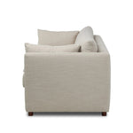 Featuring Lincoln Savoy Parchment Sofa by Four Hands at Amethyst Home. With its sleek profile and clean lines, this sofa is designed for effortless comfort and everyday lounging. Thin track arms and loose arm pillows bring a tailored, modern feel, while supportive cushions and S-spring suspension ensure it’s as inviting as it is versatile.Overall Dimension. Amethyst Home provides interior design, new home construction design consulting, vintage area rugs, and lighting in the Washington metro area.