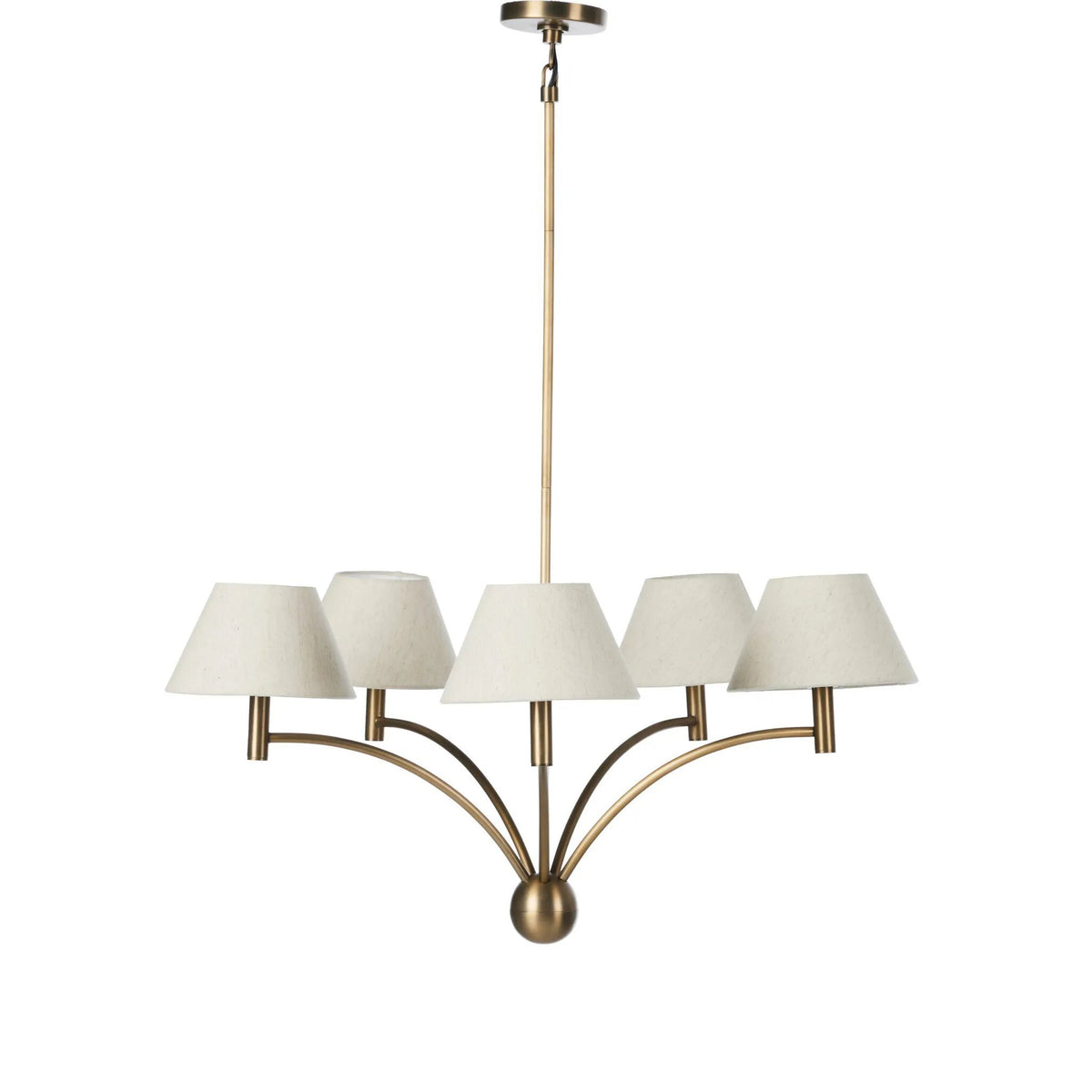 Linus Aged Brass Iron Chandelier | shipping 10/13/2025
