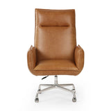 Featuring Lionel Chaps Saddle Desk Chair by Four Hands at Amethyst Home. Wrapped in buttery-soft tan top-grain leather, this structured, high-back chair is designed for comfort and style. Stainless steel casters and a 360-degree swivel for ease in the modern workspace.Overall Dimensions: 27.25"w x 29.00"d x 44.00"hWeight : 38.43 lbsMaterials: Top Grain Leat. Amethyst Home provides interior design, new home construction design consulting, vintage area rugs, and lighting in the Nashville metro area.
