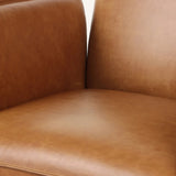Featuring Lionel Chaps Saddle Desk Chair by Four Hands at Amethyst Home. Wrapped in buttery-soft tan top-grain leather, this structured, high-back chair is designed for comfort and style. Stainless steel casters and a 360-degree swivel for ease in the modern workspace.Overall Dimensions: 27.25"w x 29.00"d x 44.00"hWeight : 38.43 lbsMaterials: Top Grain Leather,. Amethyst Home provides interior design, new home construction design consulting, vintage area rugs, and lighting in the Tampa metro area.
