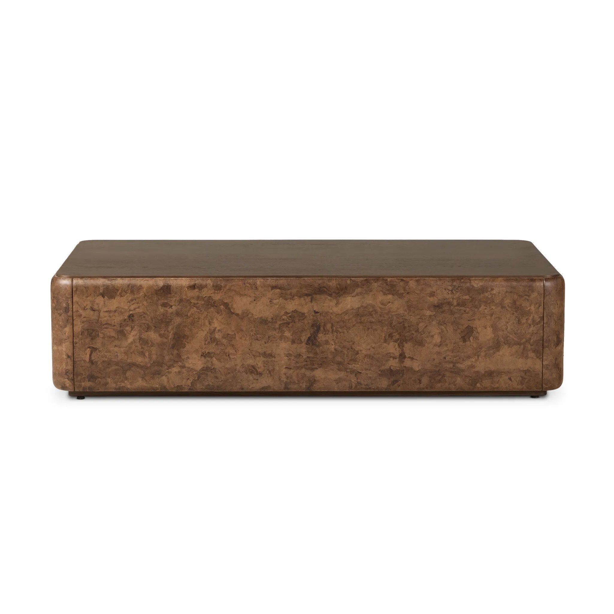 Thick oak veneer and dark paper fiber pair to shape a softened rectangle coffee table, with beautiful natural movement on the sides.As enthusiasts of natural style at Amethyst, we love the designer inspired Lola Coffee Table - Chestnut Oak Veneer. This item pairs well with other brands such as Surya and is perfect for loft homes Amethyst Home provides interior design, new home construction design consulting, vintage area rugs, and lighting in the Los Angeles metro area.