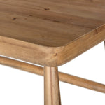 Featuring Lorik Caramel Rubberwood Desk by Four Hands at Amethyst Home. Wabi Sabi-inspired and designed with a clean, bold shape. This rustic desk features a modernized shape crafted from caramel-finished wood. Designed with cylindrical legs that are both angled and tapered for added movement. Built-in, hidden pencil drawers keep the focus on the natural grain. Amethyst Home provides interior design, new home construction design consulting, vintage area rugs, and lighting in the Austin metro area.