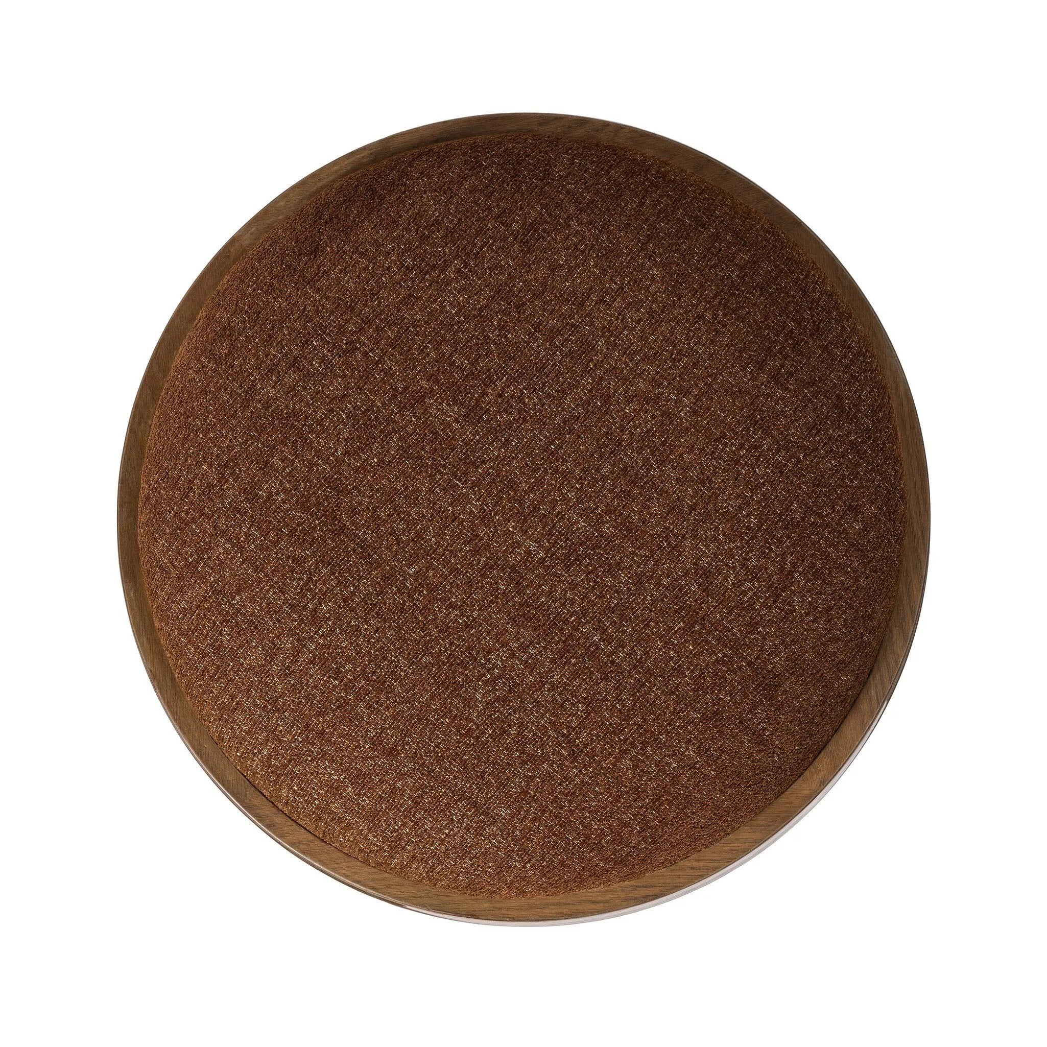 A simple, charming stool with an oak wood veneer finish and upholstered seat. Tapered legs add subtle character.As fans of luxe design at Amethyst, we love the designer inspired Louise Accent Stool - Crypton Wayfarer Sienna. This item pairs well with other brands such as Visual Comfort and is perfect for wabi sabi homes Amethyst Home provides interior design, new home construction design consulting, vintage area rugs, and lighting in the Seattle metro area.
