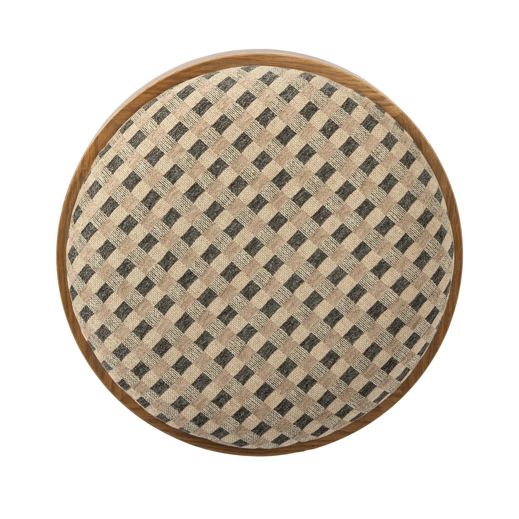 A simple, charming stool with an oak wood veneer finish and velvety upholstered seat. Tapered legs add subtle character.As enthusiasts of wabi sabi aesthetics at Amethyst, we love the nature inspired Louise Accent Stool - Firefinch Fawn. This item pairs well with other brands such as Loloi Rugs and is perfect for loft homes Amethyst Home provides interior design, new home construction design consulting, vintage area rugs, and lighting in the Charlotte metro area.