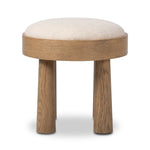 A simple, charming stool with an oak wood veneer finish and performance fabric-upholstered seat. Tapered legs add subtle character. Performance fabrics are specially created to withstand spills, stains, high traffic and wear, ensuring long-term comfort and unmatched durability. Amethyst Home provides interior design, new home construction design consulting, vintage area rugs, and lighting in the Laguna Beach metro area.