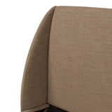 Featuring Maeve Laken Taupe Upholstered Bed by Four Hands at Amethyst Home. Clean lines meet contoured curves for a timeless bedroom look. A petal-shaped shelter overlaps side rails for a unique,  comforting silhouette. Fully upholstered in a versatile taupe that complements a wide range of color palettes. Overall Dimensions: Queen:
70.50"w x 88.50"d x 48.50. Amethyst Home provides interior design, new home construction design consulting, vintage area rugs, and lighting in the Monterey metro area.