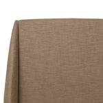 Featuring Maeve Laken Taupe Upholstered Bed by Four Hands at Amethyst Home. Clean lines meet contoured curves for a timeless bedroom look. A petal-shaped shelter overlaps side rails for a unique,  comforting silhouette. Fully upholstered in a versatile taupe that complements a wide range of color palettes. Overall Dimensions: Queen:
70.50"w x 88.50"d x 48.5. Amethyst Home provides interior design, new home construction design consulting, vintage area rugs, and lighting in the San Diego metro area.