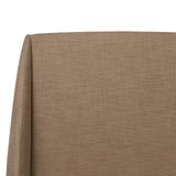 Featuring Maeve Laken Taupe Upholstered Bed by Four Hands at Amethyst Home. Clean lines meet contoured curves for a timeless bedroom look. A petal-shaped shelter overlaps side rails for a unique,  comforting silhouette. Fully upholstered in a versatile taupe that complements a wide range of color palettes. Overall Dimensions: Queen:
70.50"w x 88.50"d x 48.5. Amethyst Home provides interior design, new home construction design consulting, vintage area rugs, and lighting in the San Diego metro area.