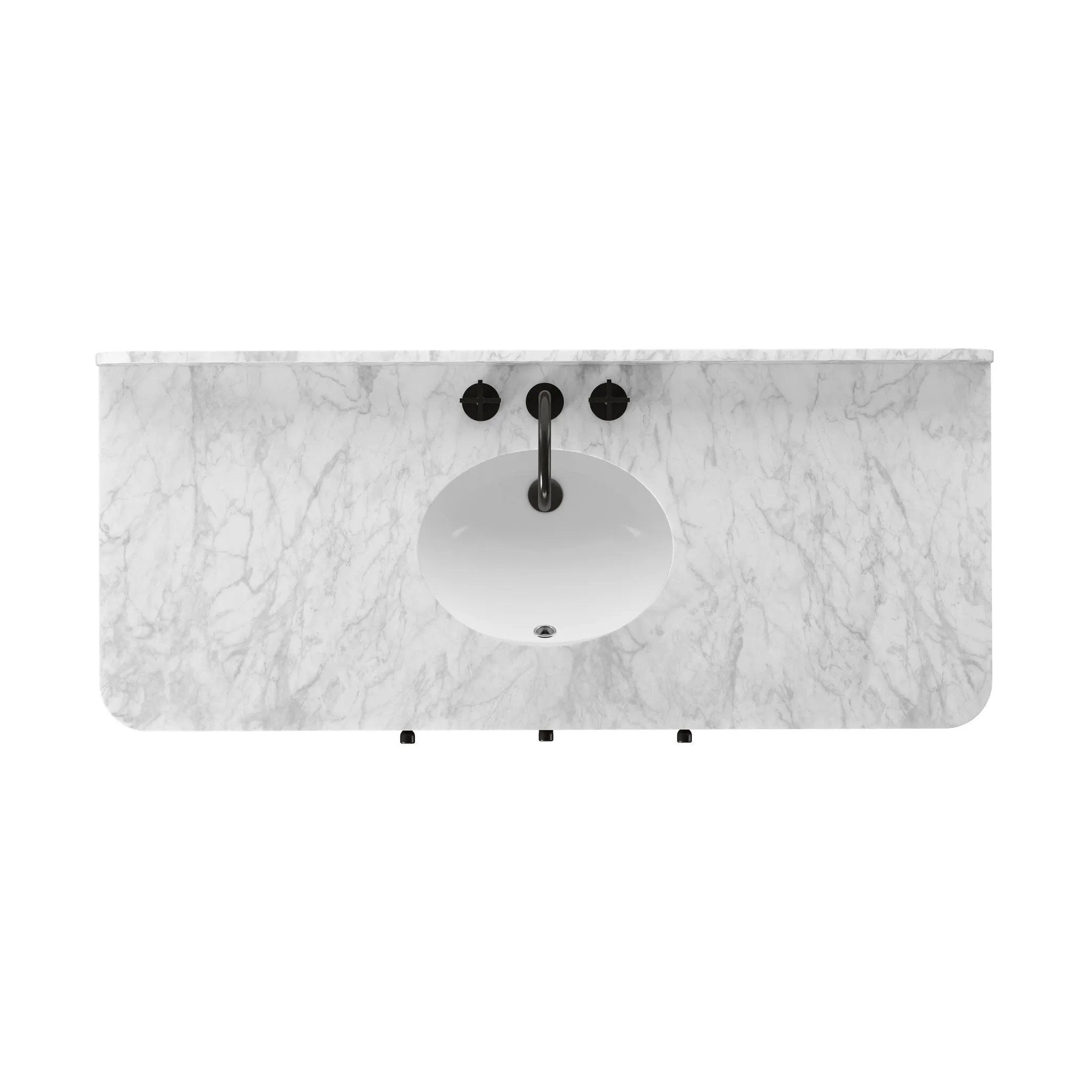 This bath vanity is simply shaped to allow the reeded oak to shine. Rounded corners bring softness and allow for a seamless finish, complemented by tapered knob hardware. Finished with a bath-safe sealant for moisture resistance. Designed to accommodate 8”-widespread faucets and standard-size hardware for easy customization. Amethyst Home provides interior design, new home construction design consulting, vintage area rugs, and lighting in the Seattle metro area.