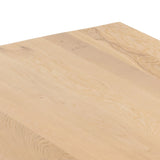 Make a mixed material statement. Cylindrical legs of solid travertine provide a dramatically scaled base for a rectangular tabletop of solid natural oak, for a fresh twist on organic Seventies styling. Seats six comfortably Amethyst Home provides interior design, new home construction design consulting, vintage area rugs, and lighting in the Miami metro area.