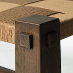 Featuring Malin Natural Paper Cord Accent Bench by Four Hands at Amethyst Home. Thick, block-style legs bookend a two-tier bench for a unique, material-driven take on accent seating. Natural paper cord enwraps the top seat for texture, while a ladder-style lower tier of brown-finished nettlewood brings great color contrast to the whole look.Overall Dimensions: . Amethyst Home provides interior design, new home construction design consulting, vintage area rugs, and lighting in the Omaha metro area.