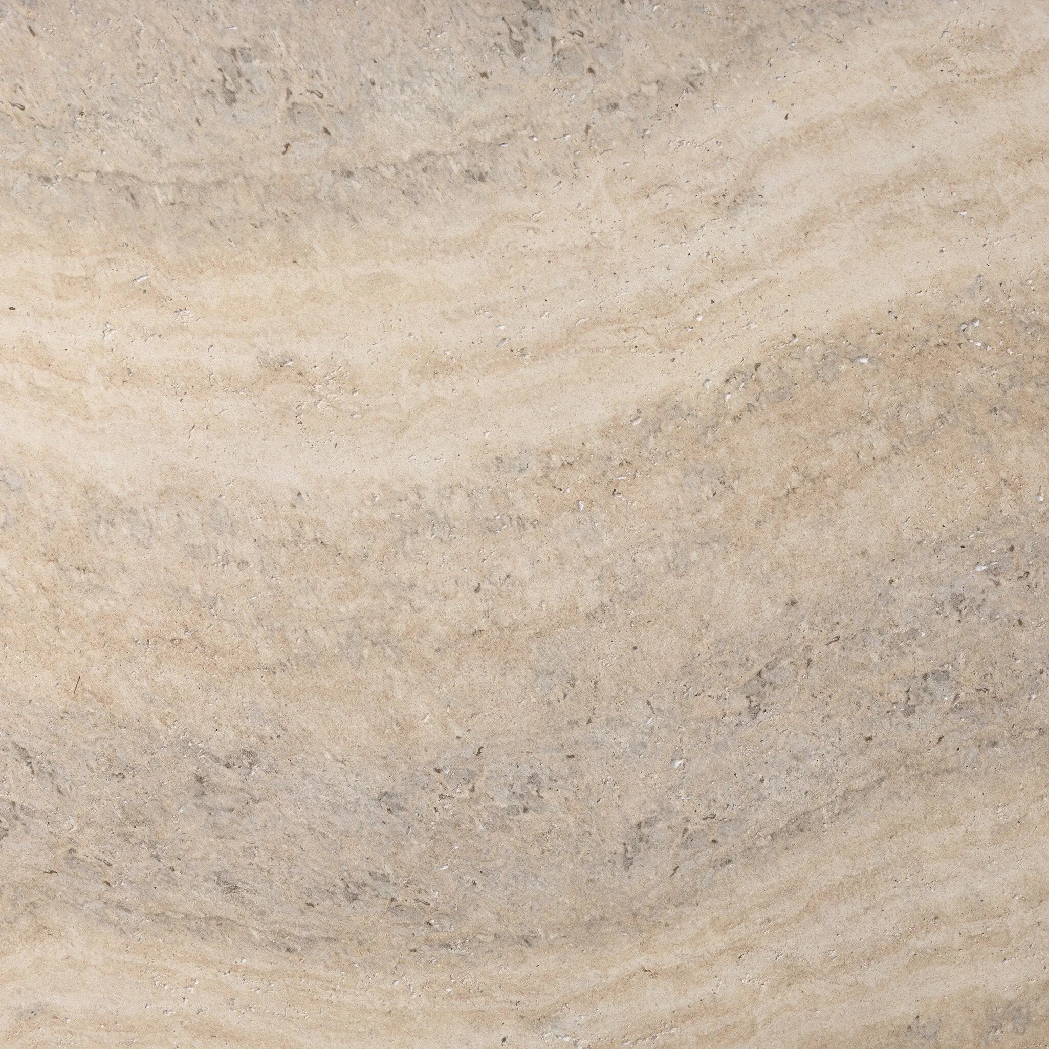 Simple shaping gets an elevated update with a classic plinth base mirrored in a lip detail around the tabletop. The rounded corners of this outdoor coffee table showcase textured sandy grey concrete, designed to mimic the detail found in natural stone. Cover or store indoors during inclement weather and when not in use. Amethyst Home provides interior design, new home construction design consulting, vintage area rugs, and lighting in the Monterey metro area.