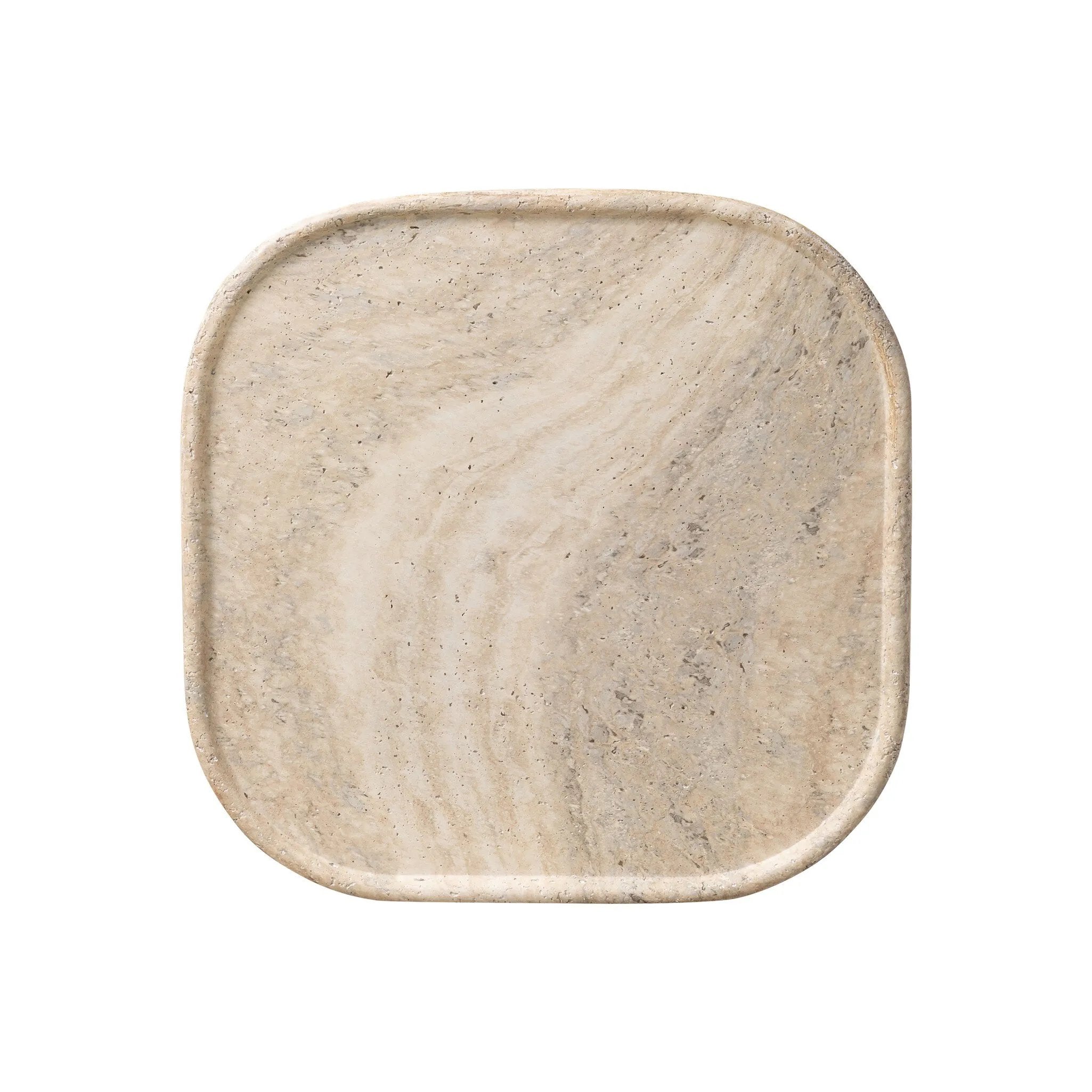 Simple shaping gets an elevated update with a classic plinth base mirrored in a lip detail around the tabletop. The rounded corners of this outdoor end table showcase textured sandy grey concrete, designed to mimic the detail found in natural stone. Cover or store indoors during inclement weather and when not in use. Amethyst Home provides interior design, new home construction design consulting, vintage area rugs, and lighting in the Charlotte metro area.