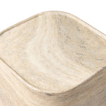 Simple shaping gets an elevated update with a classic plinth base mirrored in a lip detail around the tabletop. The rounded corners of this outdoor end table showcase textured sandy grey concrete, designed to mimic the detail found in natural stone. Cover or store indoors during inclement weather and when not in use. Amethyst Home provides interior design, new home construction design consulting, vintage area rugs, and lighting in the Houston metro area.