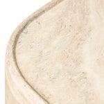 Simple shaping gets an elevated update with a classic plinth base mirrored in a lip detail around the tabletop. The rounded corners of this outdoor end table showcase textured sandy grey concrete, designed to mimic the detail found in natural stone. Cover or store indoors during inclement weather and when not in use. Amethyst Home provides interior design, new home construction design consulting, vintage area rugs, and lighting in the Seattle metro area.