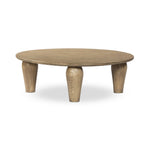 Play up proportions. Large, shapely legs support a rounded tabletop of worn oak, for a global, organic look and handcrafted feel Amethyst Home provides interior design, new home construction design consulting, vintage area rugs, and lighting in the Park City metro area.