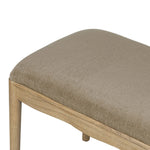 Create extra seating in any space with a timeless bench look made from solid oak and soft velvet in a worn sage hue Amethyst Home provides interior design, new home construction design consulting, vintage area rugs, and lighting in the Alpharetta metro area.