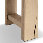 Bleached oak shapes a simple, open-style console table, with through-tenon joints for an updated farmhouse look.As enthusiasts of clean design at Amethyst, we love the warm modern inspired Matei Console Table - Bleached Oak. This item pairs well with other brands such as Surya and is perfect for eclectic homes Amethyst Home provides interior design, new home construction design consulting, vintage area rugs, and lighting in the Calabasas metro area.