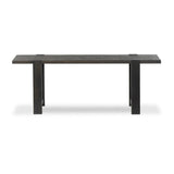 Smoked black oak shapes a simple, open-style console table, with through-tenon joints for an updated farmhouse look.As lovers of luxe style at Amethyst, we love the warm modern inspired Matei Console Table - Smoked Black. This item pairs well with other brands such as Surya and is perfect for minimalist homes Amethyst Home provides interior design, new home construction design consulting, vintage area rugs, and lighting in the Salt Lake City metro area.