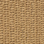 Sustainably made with zero waste, luxurious Italian upholstery places a new and unique spin on indoor/outdoor seating, offering soft, durable fabric that's highly resistant to sun, stains, mold and abrasion. Shell framing of faux hyacinth weaves for extra texture, with casters for ease of use. Amethyst Home provides interior design, new home construction design consulting, vintage area rugs, and lighting in the Alpharetta metro area.