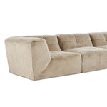 Modularity at its best — and comfiest. Three piece sectional covered in a plush fabric that's luxuriously soft to the touch Amethyst Home provides interior design, new home construction design consulting, vintage area rugs, and lighting in the Dallas metro area.