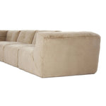 Modularity at its best — and comfiest. Three piece sectional covered in a plush fabric that's luxuriously soft to the touch Amethyst Home provides interior design, new home construction design consulting, vintage area rugs, and lighting in the Park City metro area.