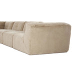 Modularity at its best — and comfiest. Five piece sectional covered in a plush fabric that's luxuriously soft to the touch Amethyst Home provides interior design, new home construction design consulting, vintage area rugs, and lighting in the Calabasas metro area.