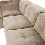 Modularity at its best — and comfiest. Five piece sectional covered in a plush fabric that's luxuriously soft to the touch Amethyst Home provides interior design, new home construction design consulting, vintage area rugs, and lighting in the Des Moines metro area.