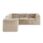 Modularity at its best — and comfiest. Five piece sectional covered in a plush fabric that's luxuriously soft to the touch Amethyst Home provides interior design, new home construction design consulting, vintage area rugs, and lighting in the Omaha metro area.
