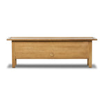 Inspired by a vintage general store counter, this console table features a heritage design with a modern twist. Thick oak legs with softened corners provide sturdy support, while oak knobs add a touch of classic charm. The inset tray top and varied drawer configuration offer ample storage Amethyst Home provides interior design, new home construction design consulting, vintage area rugs, and lighting in the Calabasas metro area.