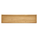 Inspired by a vintage general store counter, this console table features a heritage design with a modern twist. Thick oak legs with softened corners provide sturdy support, while oak knobs add a touch of classic charm. The inset tray top and varied drawer configuration offer ample storage Amethyst Home provides interior design, new home construction design consulting, vintage area rugs, and lighting in the Seattle metro area.
