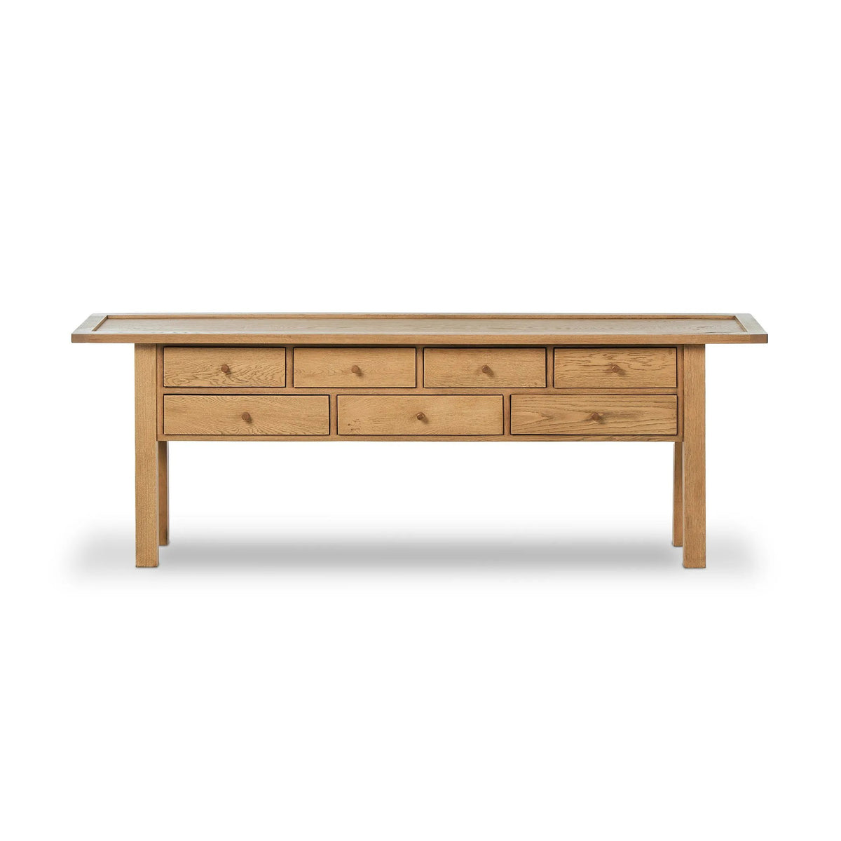 Millbrook Natural Light Oak Veneer Console Table | ready to ship!