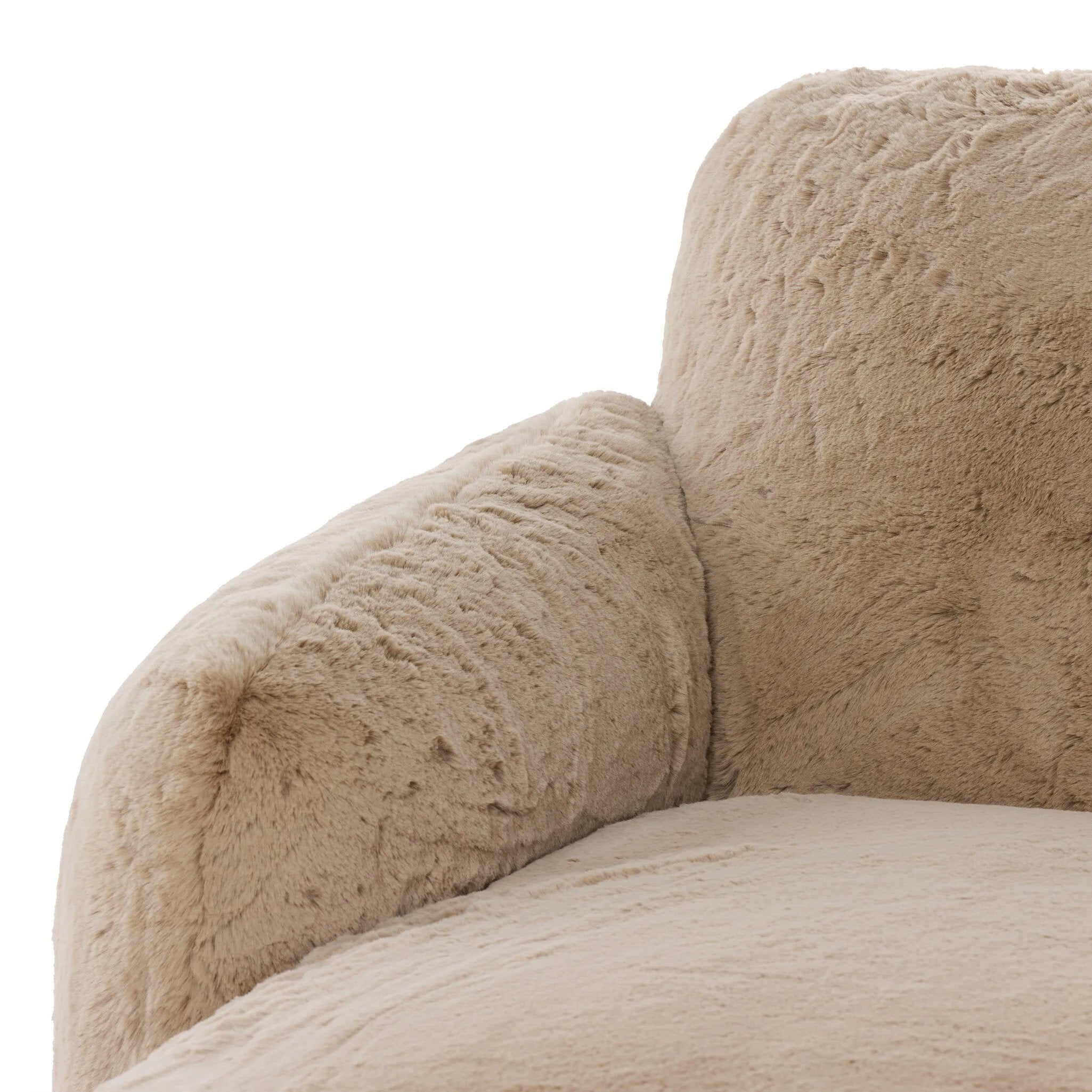 Oversized and modern, this billowy chaise is a statement piece whether styled alone or with an existing living room setup. The cream basketweave covering subdues bold arms and cylindrical legs. With spring suspension in the seat cushion and webbed suspension in the back, the piece is designed with durability and comfort in mind. Amethyst Home provides interior design, new home construction design consulting, vintage area rugs, and lighting in the Dallas metro area.