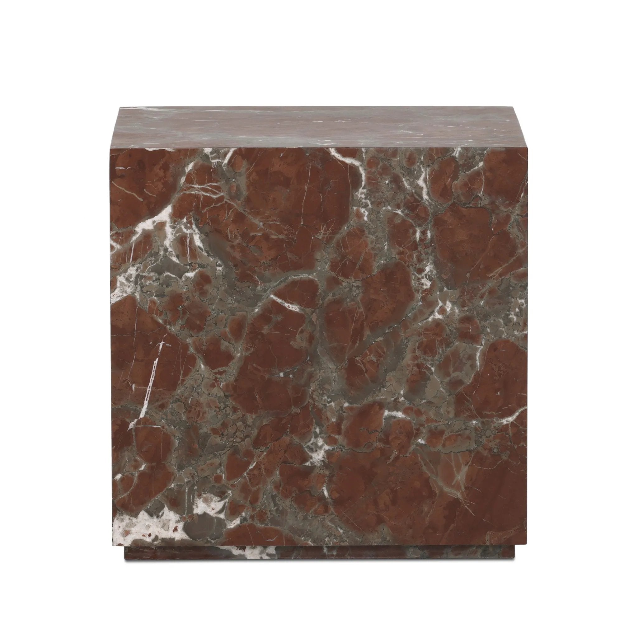 Featuring Modern Smoke and Russet Marble Marble Plinth End Table by Four Hands at Amethyst Home. Overall Dimensions: 22.00"w x 22.00"d x 22.00"hWeight : 145.50 lbsMaterials: Solid Marble. Amethyst Home provides interior design, new home construction design consulting, vintage area rugs, and lighting in the Park City metro area.