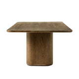 This monolithic piece features a grand plinth base, subtly rounded corners and bullnose edges. A mix of solid oak and oak veneer offers the best of both worlds: beautiful movement from the natural oak graining and added character from the burl veneer finish. Amethyst Home provides interior design, new home construction design consulting, vintage area rugs, and lighting in the Scottsdale metro area.