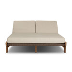 Create an outdoor space that transports you to far corners of the globe. Inspired by traditional daybeds found in Indonesia, this outdoor double chaise features a beautifully crafted frame made of FSC-certified solid teak with pull-through details and monochromatic weaving throughout. Amethyst Home provides interior design, new home construction design consulting, vintage area rugs, and lighting in the Nashville metro area.
