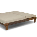 Create an outdoor space that transports you to far corners of the globe. Inspired by traditional daybeds found in Indonesia, this outdoor double chaise features a beautifully crafted frame made of FSC-certified solid teak with pull-through details and monochromatic weaving throughout. Amethyst Home provides interior design, new home construction design consulting, vintage area rugs, and lighting in the Portland metro area.