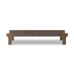 Featuring Moxie Stained Toasted Brown Outdoor Coffee Table by Four Hands at Amethyst Home. Create an outdoor space that transports you to far corners of the globe. Inspired by traditional designs found throughout Indonesia, this outdoor bench features a beautifully crafted frame made of FSC-certified solid teak with pull-through details and monochromatic weavin. Amethyst Home provides interior design, new home construction design consulting, vintage area rugs, and lighting in the Tampa metro area.