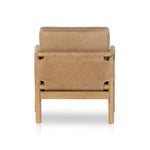 Safari inspiration meets zen aspirations. A cylindrical frame is crafted, smoothed and rounded from solid ash wood. Includes two loose feather-blend cushions covered in subtly distressed thick cut leather in a neutral taupe hue for a monochromatic look Amethyst Home provides interior design, new home construction design consulting, vintage area rugs, and lighting in the Winter Garden metro area.