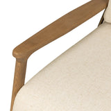 Angular wood and metal intersect across the waterfall paper cord back of this accent chair, with a tight seat and loose boxed back cushion adding comfort.As lovers of organic modern design at Amethyst, we love the warm modern inspired Nisha Chair - Antwerp Natural. Amethyst Home provides interior design, new home construction design consulting, vintage area rugs, and lighting in the Calabasas metro area.
