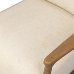 Angular wood and metal intersect across the waterfall paper cord back of this accent chair, with a tight seat and loose boxed back cushion adding comfort.As lovers of organic modern design at Amethyst, we love the warm modern inspired Nisha Chair - Antwerp Natural. Amethyst Home provides interior design, new home construction design consulting, vintage area rugs, and lighting in the Salt Lake City metro area.