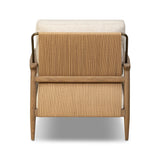 Angular wood and metal intersect across the waterfall paper cord back of this accent chair, with a tight seat and loose boxed back cushion adding comfort.As lovers of organic modern design at Amethyst, we love the warm modern inspired Nisha Chair - Antwerp Natural. Amethyst Home provides interior design, new home construction design consulting, vintage area rugs, and lighting in the San Diego metro area.
