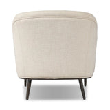 With elements of past eras at play, this updated Deco chaise features a rounded back, sloped arms and a dramatic channel. The iron base and tapered legs support the cushiony seating — built with spring suspensions for long-lasting comfort. Amethyst Home provides interior design, new home construction design consulting, vintage area rugs, and lighting in the Calabasas metro area.