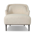 With elements of past eras at play, this updated Deco chaise features a rounded back, sloped arms and a dramatic channel. The iron base and tapered legs support the cushiony seating — built with spring suspensions for long-lasting comfort. Amethyst Home provides interior design, new home construction design consulting, vintage area rugs, and lighting in the Monterey metro area.
