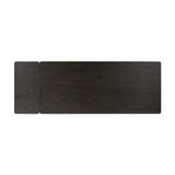 Made from smoked black oak with intentional cracking for an aged look, a self-storing extension creates space for extra guests. Equipped with four lockable wheels for easy extension to 116" Amethyst Home provides interior design, new home construction design consulting, vintage area rugs, and lighting in the Austin metro area.