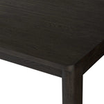 Made from smoked black oak with intentional cracking for an aged look, a self-storing extension creates space for extra guests. Equipped with four lockable wheels for easy extension to 116" Amethyst Home provides interior design, new home construction design consulting, vintage area rugs, and lighting in the Charlotte metro area.