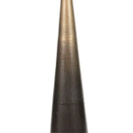 A striking silhouette. An antique brass finish highlights iron's gradual blending of hues for a distinctive ombre effect on this tapered metal base. Topped with a 100% cotton shade Amethyst Home provides interior design, new home construction design consulting, vintage area rugs, and lighting in the Laguna Beach metro area.