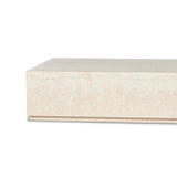 Featuring Oakland Cream Marble Outdoor Rectangular Coffee Table by Four Hands at Amethyst Home. Enhance your outdoor space with the Oakland Cream Marble Rectangular Coffee Table. Made from high-quality cream marble, this coffee table adds a touch of elegance to any setting. Its sturdy design and durable construction make it perfect for outdoor use, while its sl. Amethyst Home provides interior design, new home construction design consulting, vintage area rugs, and lighting in the Tampa metro area.