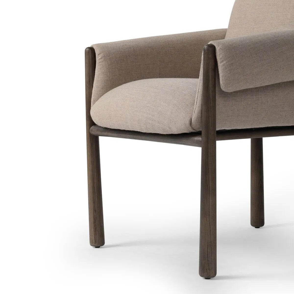 Featuring Olia Alcala Taupe Dining Chair by Four Hands at Amethyst Home. Expertly crafted, the Olia Alcala Taupe Dining Chair is a stylish and comfortable addition to any dining space. Made with high-quality materials, it features a sleek design and sturdy construction. Elevate your dining experience with this versatile and timeless piece. 
Overall Dimensions: . Amethyst Home provides interior design, new home construction design consulting, vintage area rugs, and lighting in the Tampa metro area.